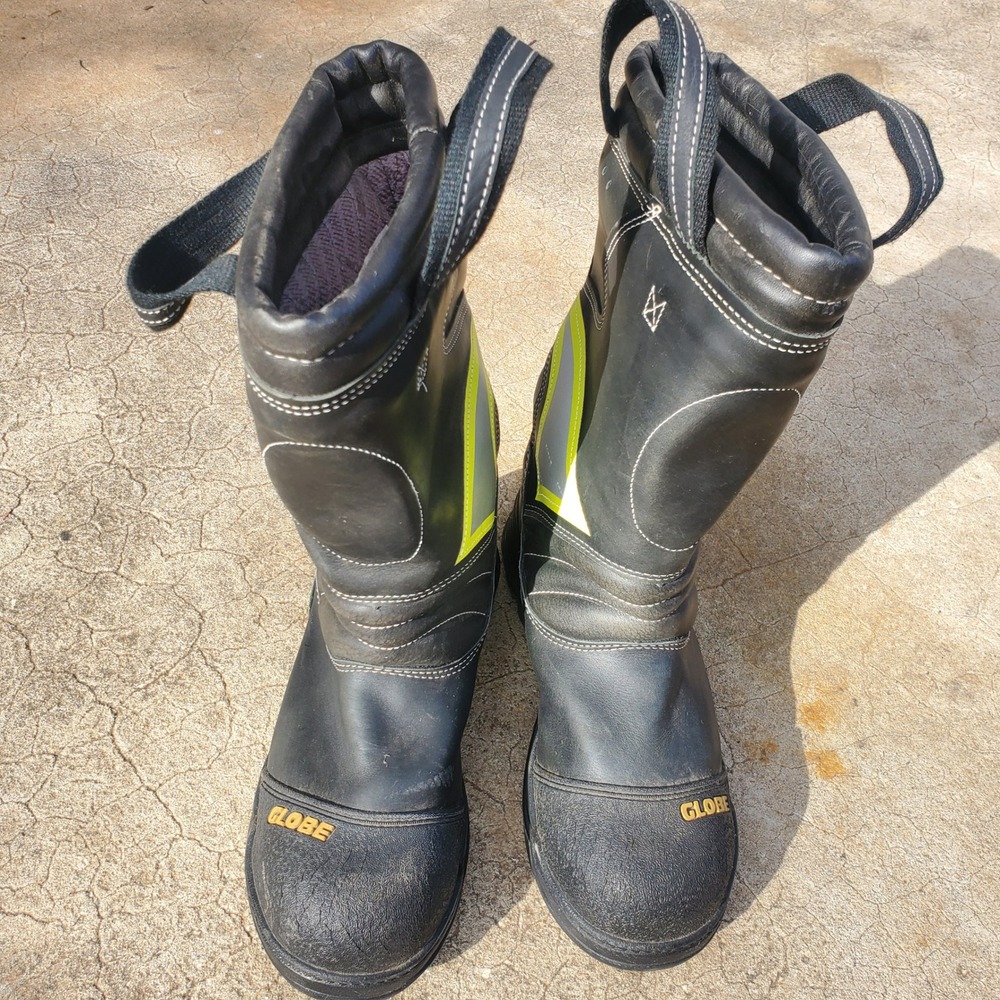 Globe Shadow Structural Fire Boots Black Leather … - image 5